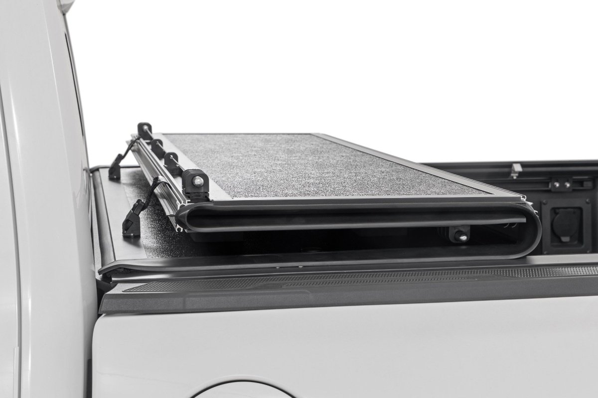 Toyota Tacoma Bed Cover - Rough Country - Hard Low-Profile Tri-Fold (6' Bed) - '24-'26